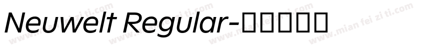 Neuwelt Regular字体转换
